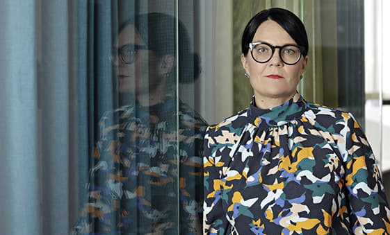 Porträttbild på TCO:s ordförande Therese Svanström 